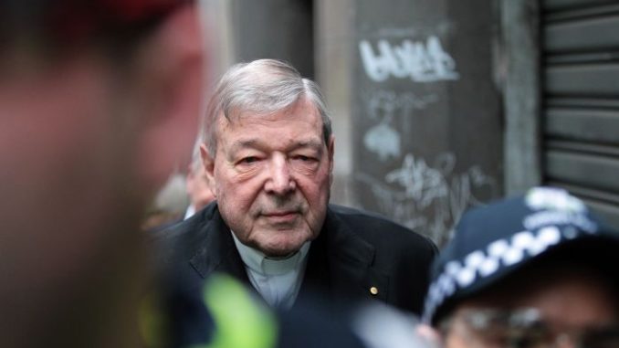 George Pell attending the court