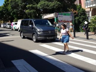 The crossing outside of the Manning Building