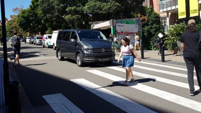 The crossing outside of the Manning Building