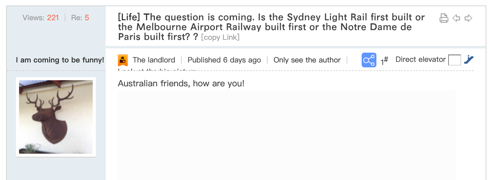 Netizens speculated that the construction of the Australian light rail was completed first or that the Notre Dame de Paris was successfully rebuilt.